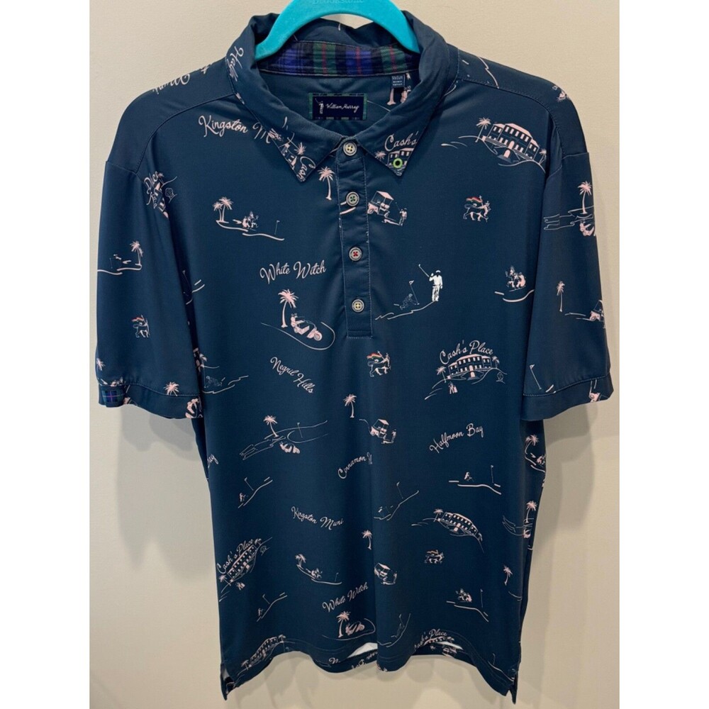 William Murray Jamaican Me Drink Golf Shirt Men's Medium - Jamaica Golf Courses